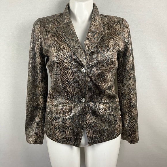 Betty Barclay Faux Snakeskin Blazer - Picture 1 of 8